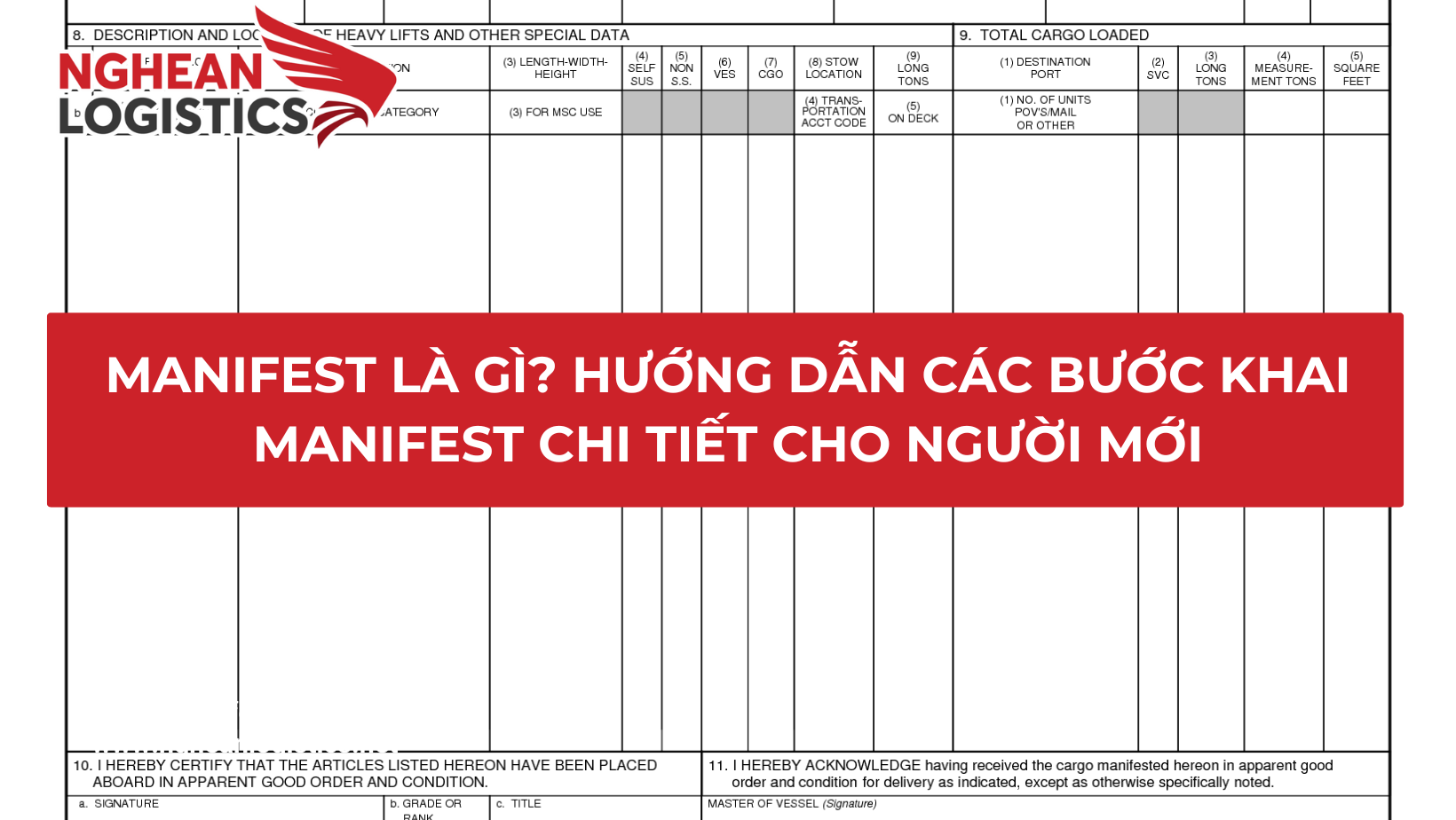 📦 MANIFEST LÀ GÌ? HƯỚNG DẪN CÁC BƯỚC KHAI MANIFEST CHI TIẾT CHO NGƯỜI MỚI