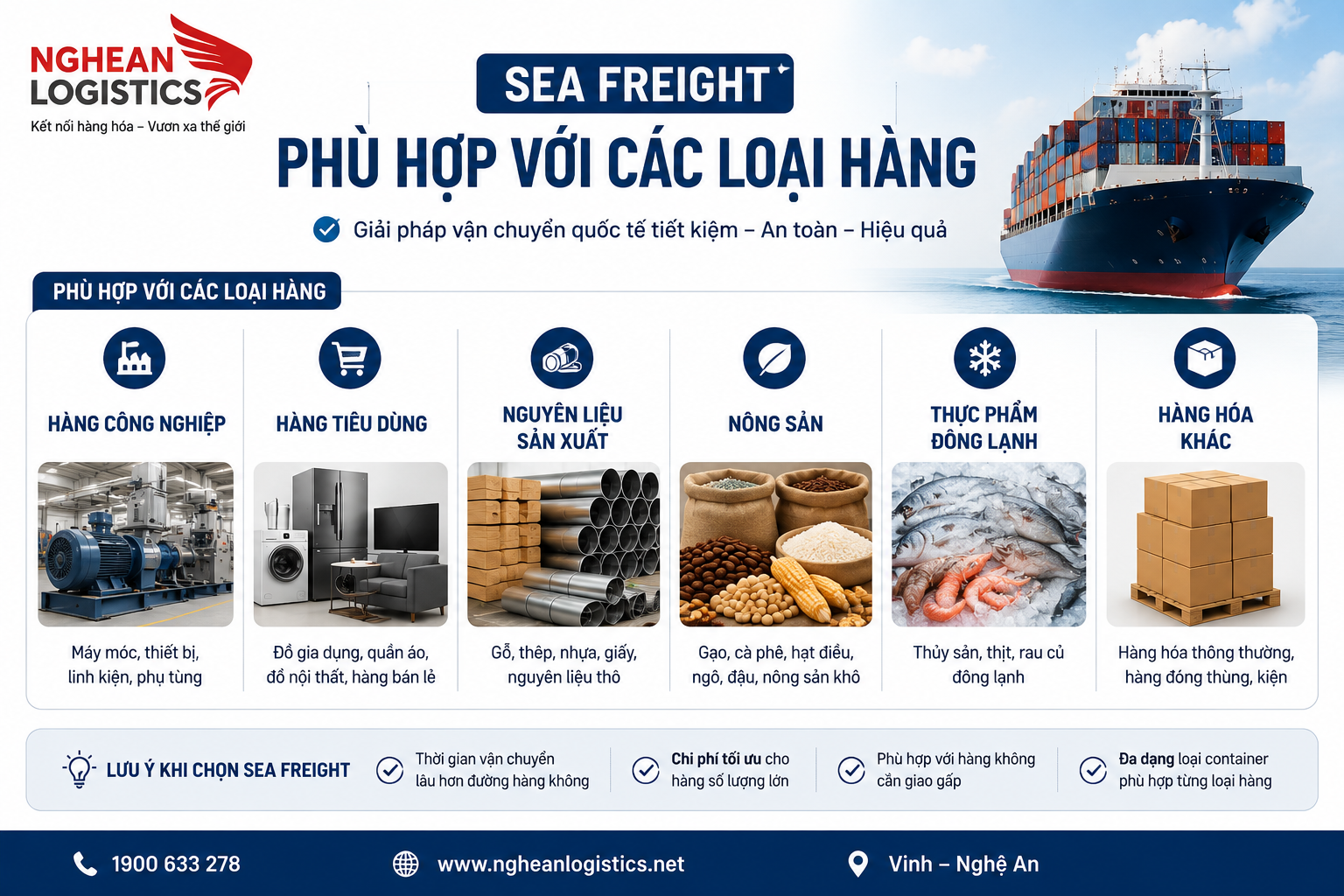 Sea Freight phù hợp với những loại hàng nào?