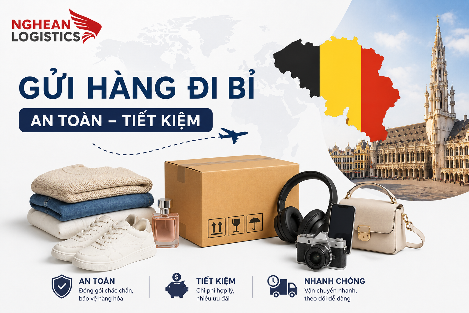Gửi hàng đi Bỉ: Cách gửi hàng an toàn và tiết kiệm Gửi hàng đi Bỉ: Cách gửi hàng an toàn và tiết kiệm