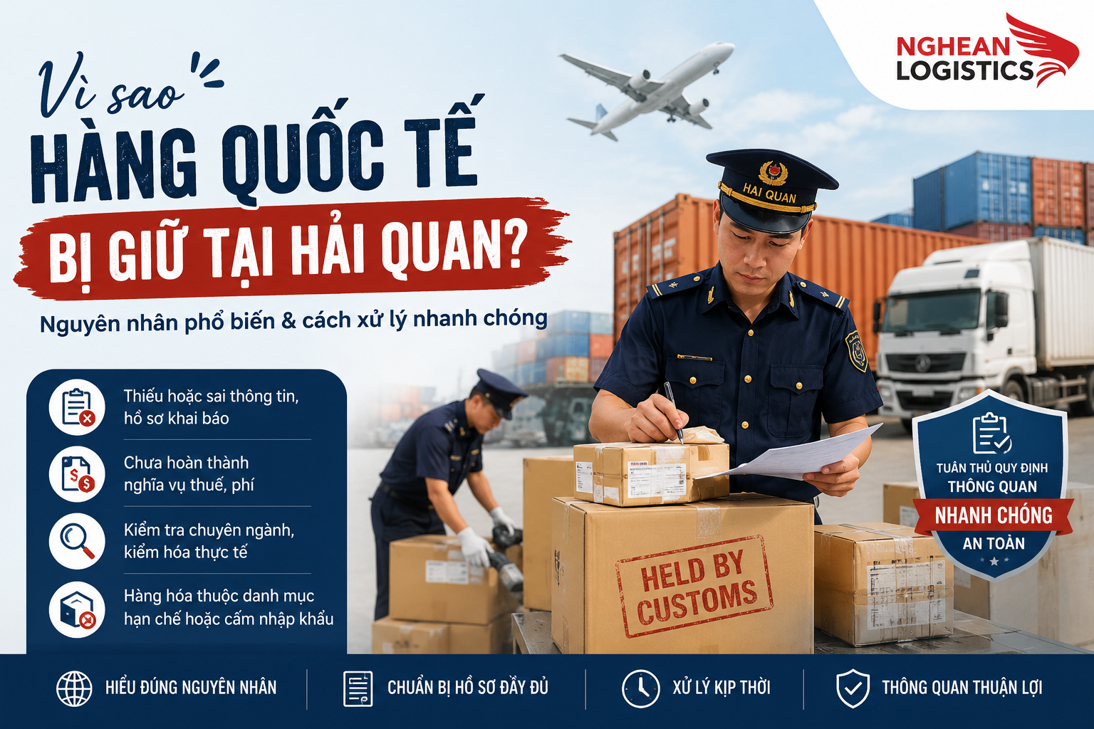 Vì sao hàng quốc tế bị giữ tại hải quan? Vì sao hàng quốc tế bị giữ tại hải quan?