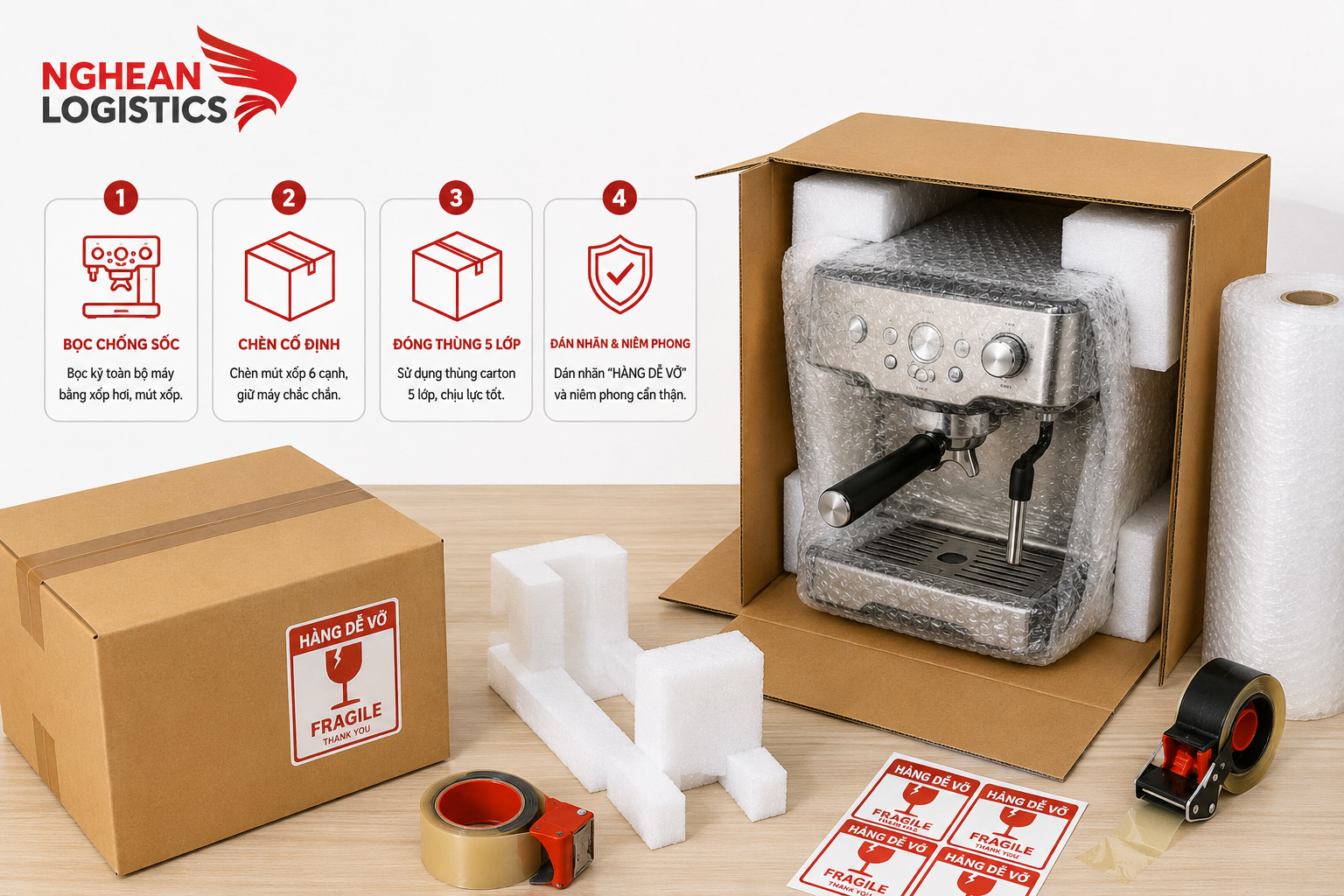 Kinh nghiệm gửi máy pha cà phê đi Đức Kinh nghiệm gửi máy pha cà phê đi Đức