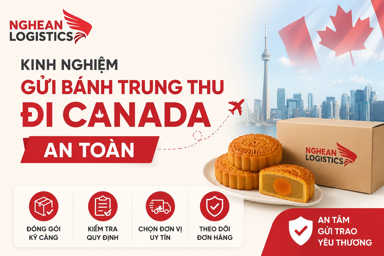 Kinh nghiệm gửi bánh trung thu đi Canada an toàn 