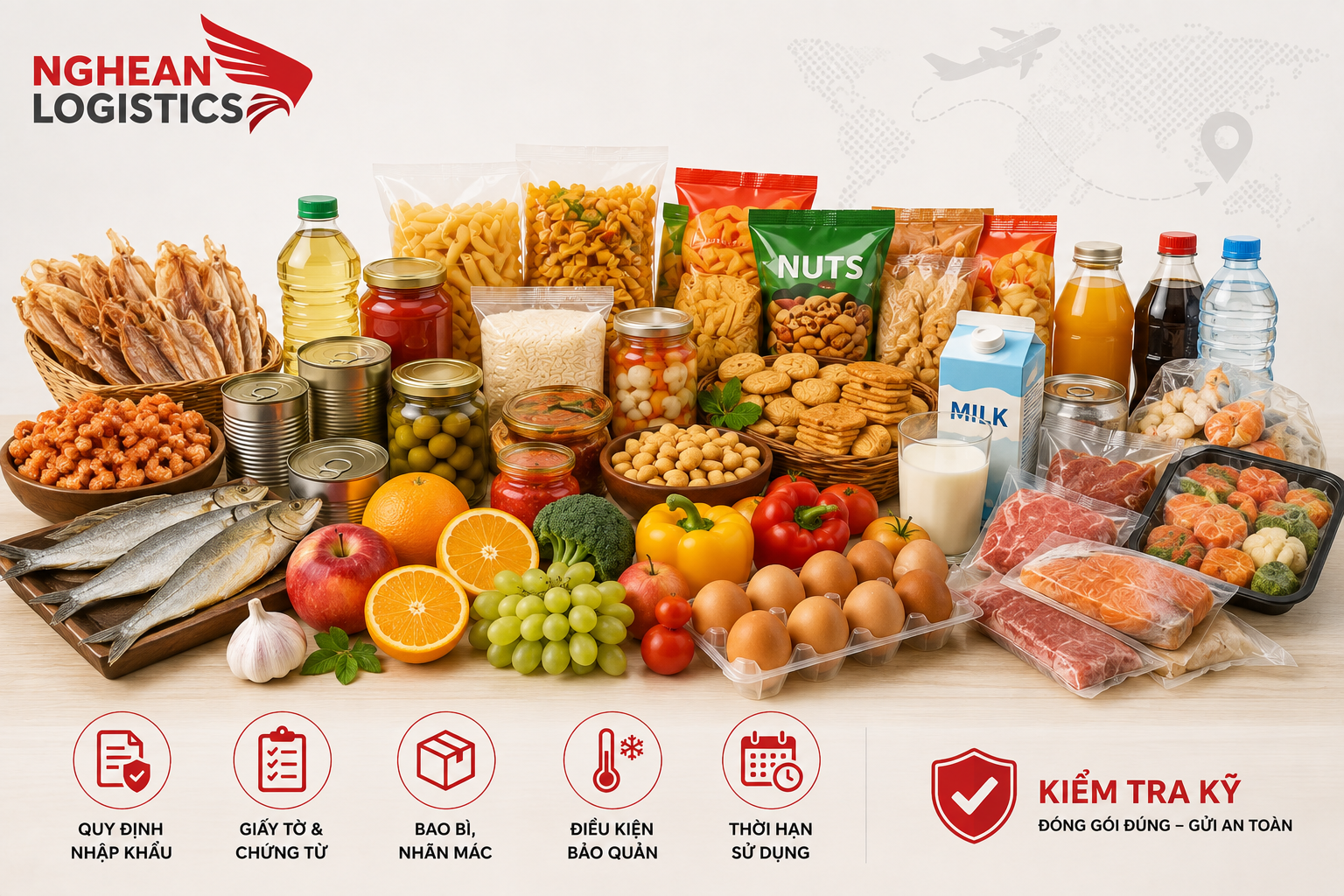 Hàng thực phẩm cần kiểm tra những yêu cầu nào trước khi gửi? Hàng thực phẩm cần kiểm tra những yêu cầu nào trước khi gửi?