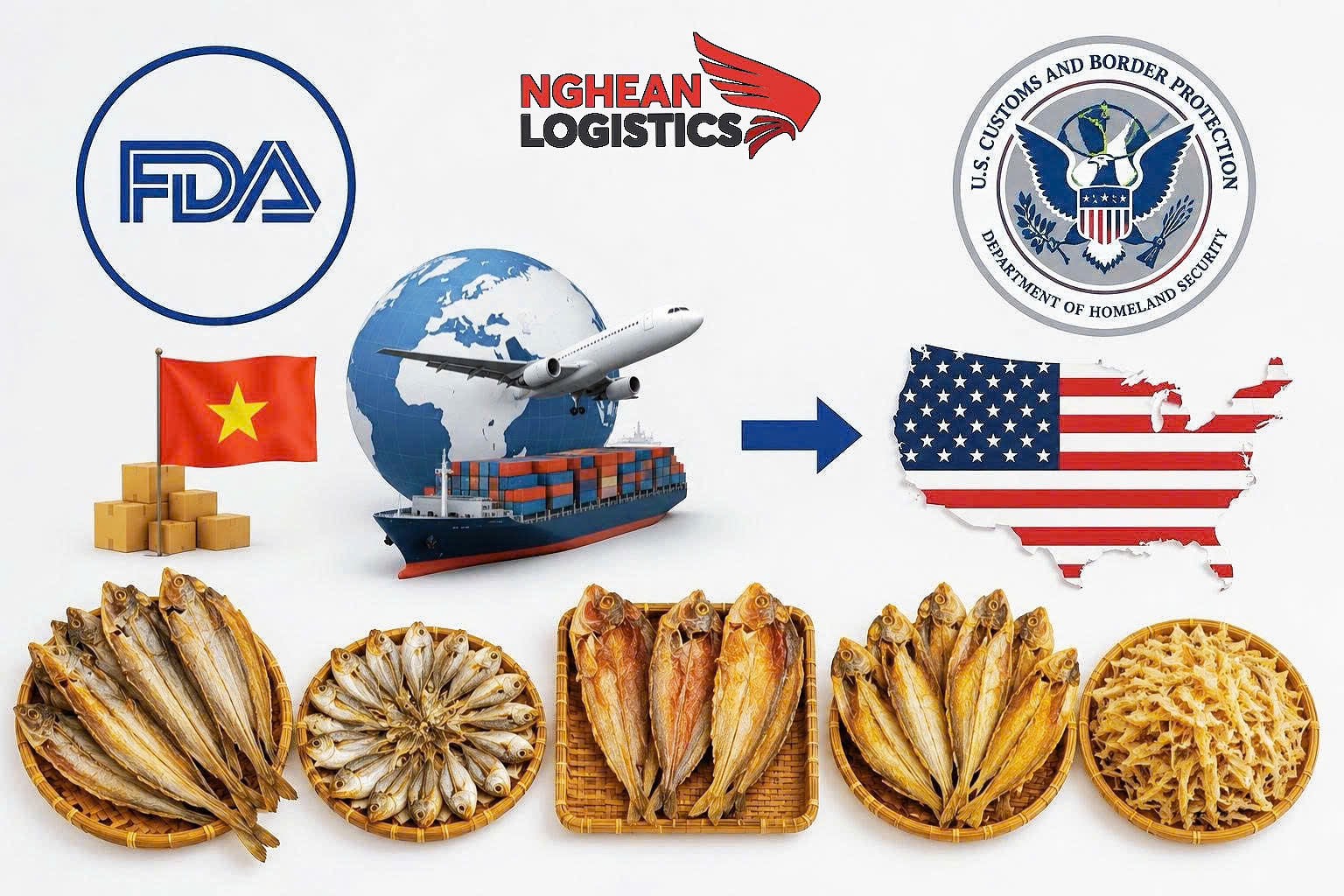 Gửi Cá Khô Đi Mỹ: Những quy định và giải pháp thông quan trọn gói Gửi Cá Khô Đi Mỹ: Những quy định và giải pháp thông quan trọn gói