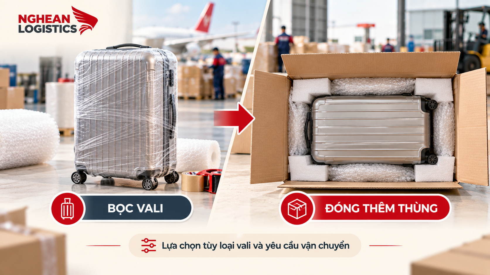 Gửi vali đi nước ngoài có cần bọc thêm thùng carton không? Gửi vali đi nước ngoài có cần bọc thêm thùng carton không?