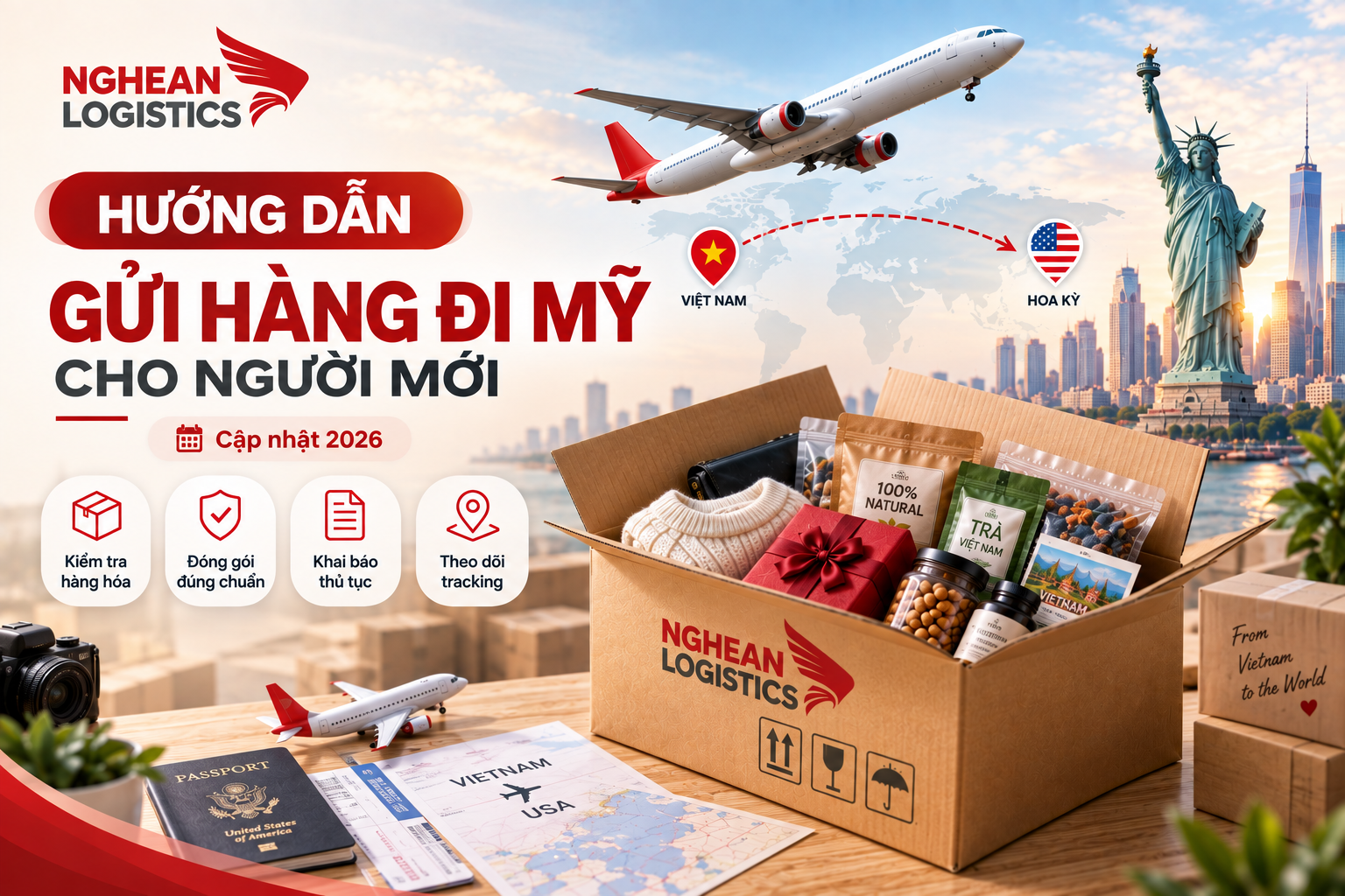 Hướng dẫn gửi hàng đi Mỹ cho người mới [2026]