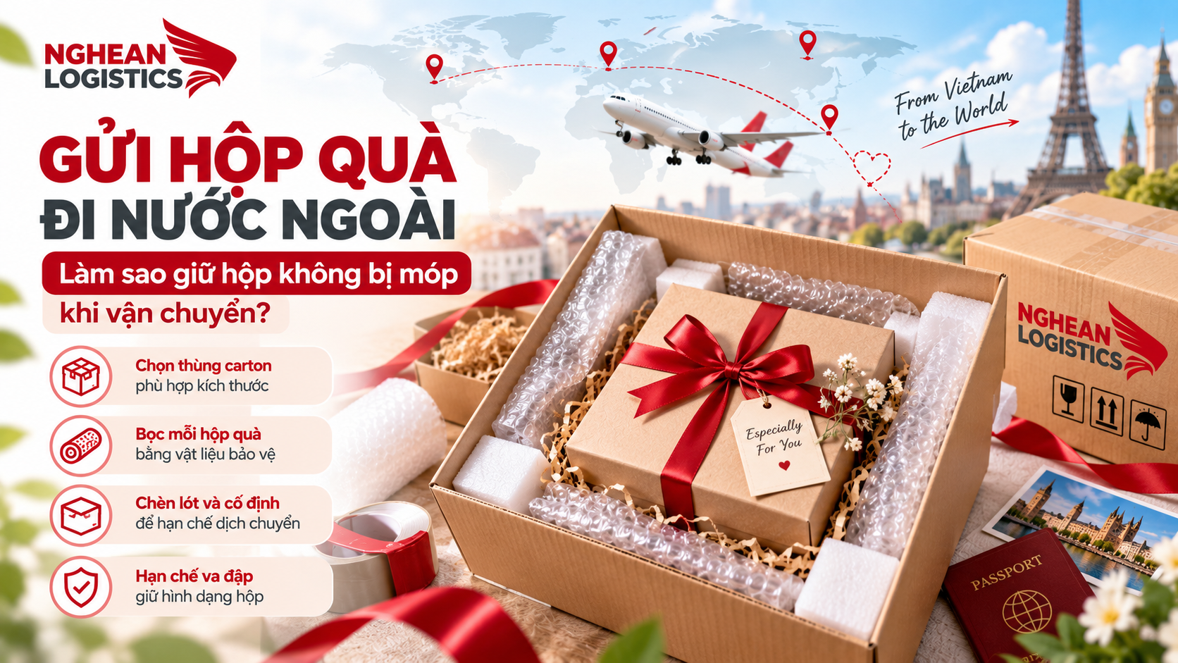 Gửi hộp quà đi nước ngoài: Cách hạn chế móp khi vận chuyển Gửi hộp quà đi nước ngoài: Cách hạn chế móp khi vận chuyển