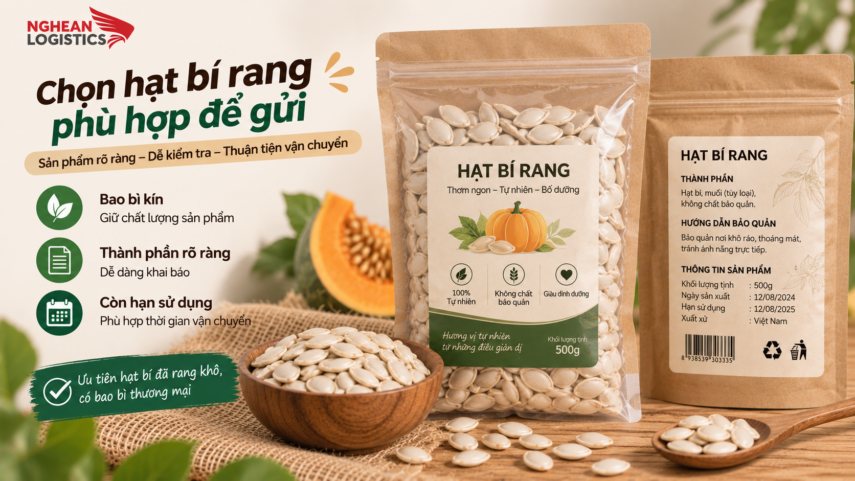 Gửi hạt bí rang sang Canada có được không? Những điều cần chuẩn bị Gửi hạt bí rang sang Canada có được không? Những điều cần chuẩn bị