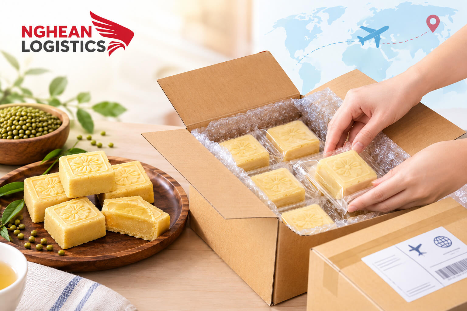 Gửi bánh đậu xanh đi nước ngoài có được không?