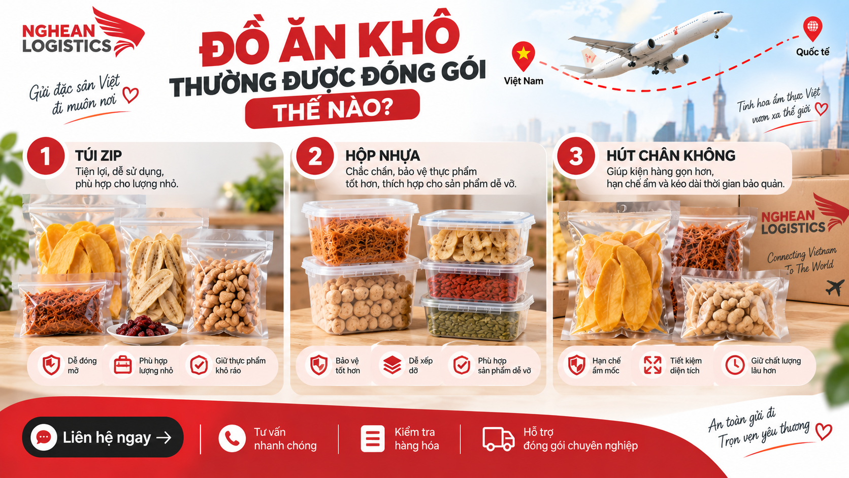 Đồ ăn khô tự đóng gói tại nhà có gửi quốc tế được không? Đồ ăn khô tự đóng gói tại nhà có gửi quốc tế được không?