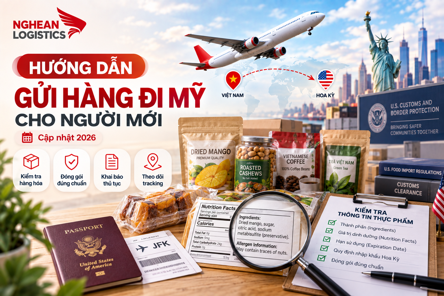 Hướng dẫn gửi hàng đi Mỹ cho người mới [2026]