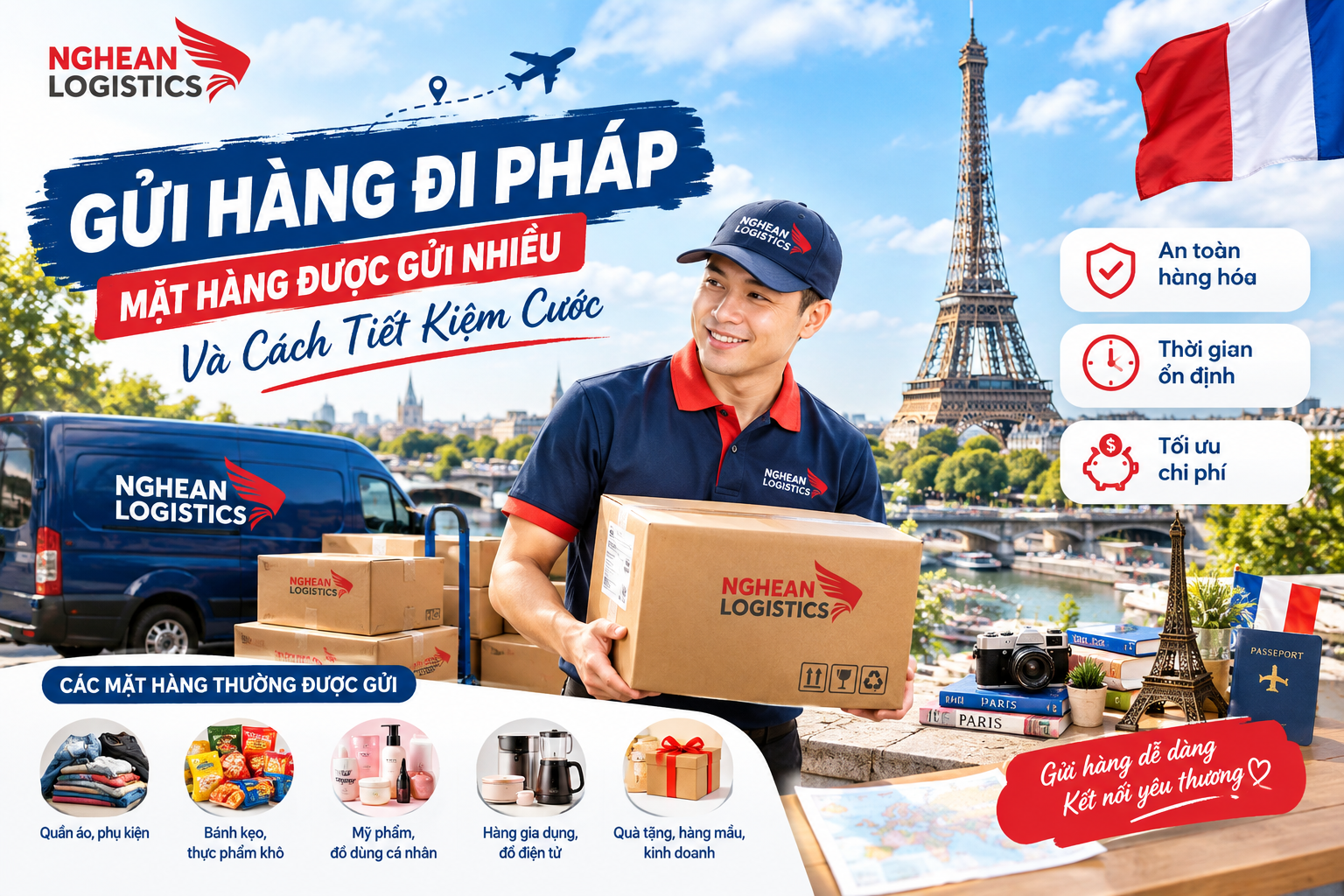 Những mặt hàng thường được gửi đi Pháp Những mặt hàng thường được gửi đi Pháp