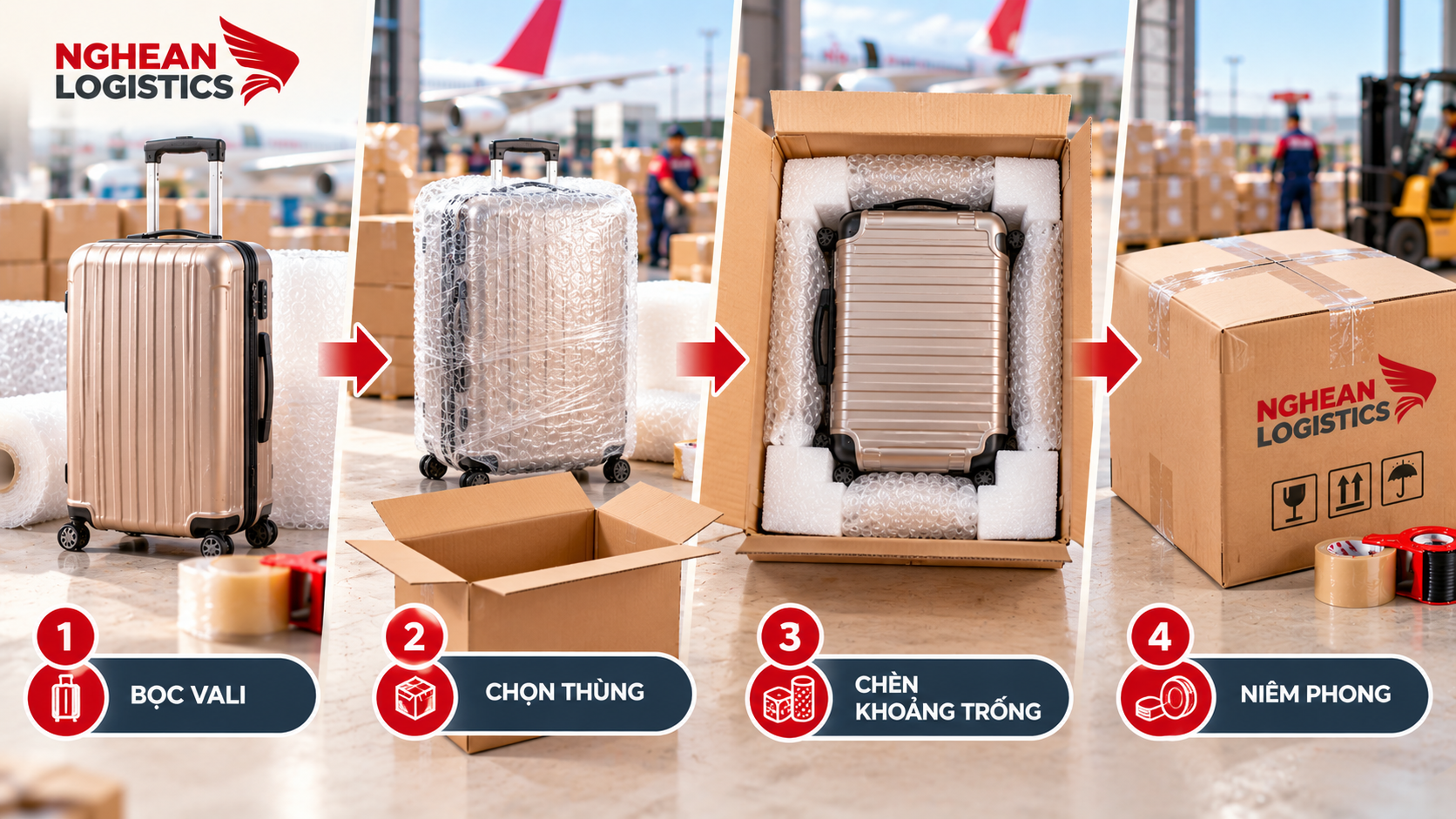 Gửi vali đi nước ngoài có cần bọc thêm thùng carton không?Gửi vali đi nước ngoài có cần bọc thêm thùng carton không? Gửi vali đi nước ngoài có cần bọc thêm thùng carton không?