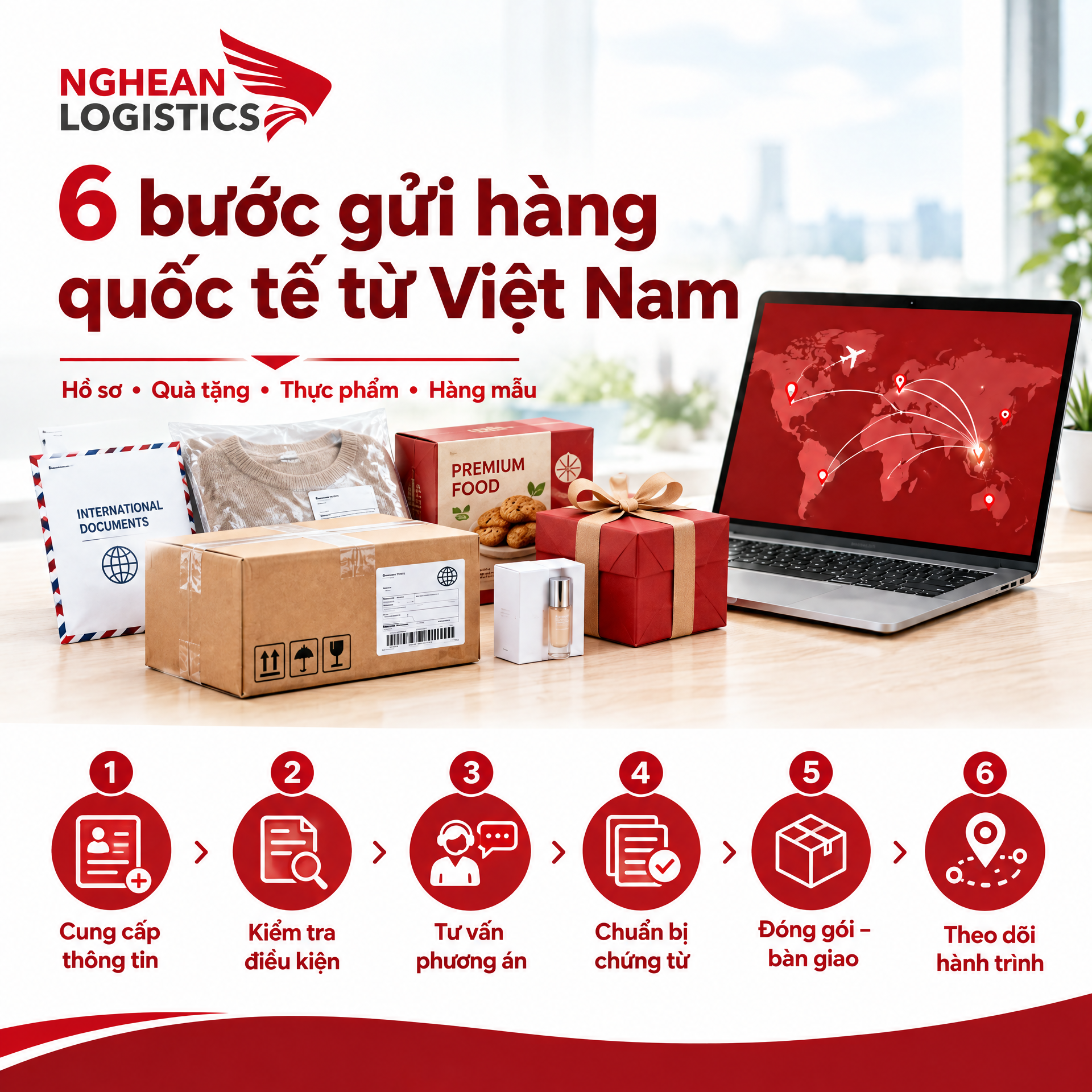 6 bước gửi hàng quốc tế